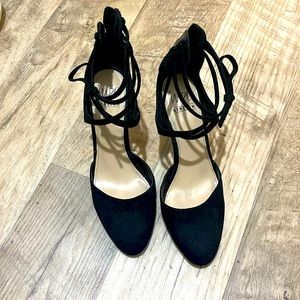 Black 31/2” suede Heels